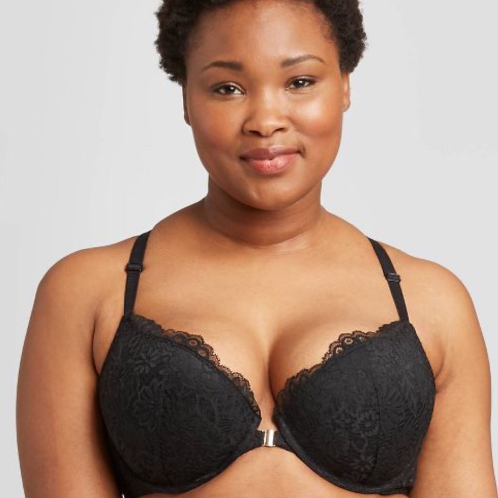 Target Black Plunge Racerback Lace Push Up Bra